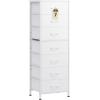 imageWLIVE Tall Dresser for Bedroom 6 Drawer Dressers ampamp Chests of Drawers Fabric Dresser for Closet Night Stand with Metal Frame Storage Tower with Fabric Bins Woodtop Charcoal Black Wood Grain PrintWhite