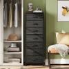 imageWLIVE Tall Dresser for Bedroom 6 Drawer Dressers ampamp Chests of Drawers Fabric Dresser for Closet Night Stand with Metal Frame Storage Tower with Fabric Bins Woodtop Charcoal Black Wood Grain PrintCharcoal Black Wood Grain Print