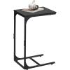 imageWLIVE C Shaped End Table Small Couch Side Tables with Metal Frame Sofa Table TV Tray for Living Room Bedroom GreigeRelief Black