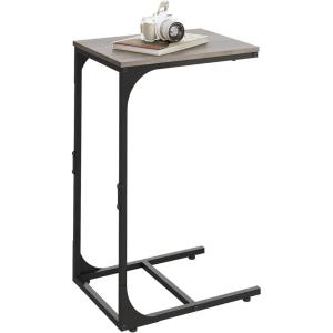 imageWLIVE C Shaped End Table Small Couch Side Tables with Metal Frame Sofa Table TV Tray for Living Room Bedroom GreigeGreige
