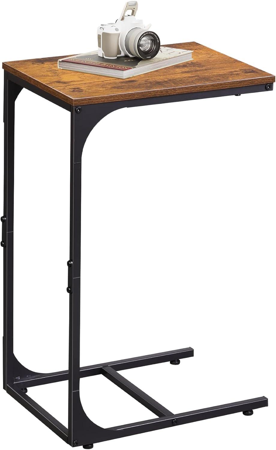 imageWLIVE C Shaped End Table with Modern TV Stand for 65 Inch TV