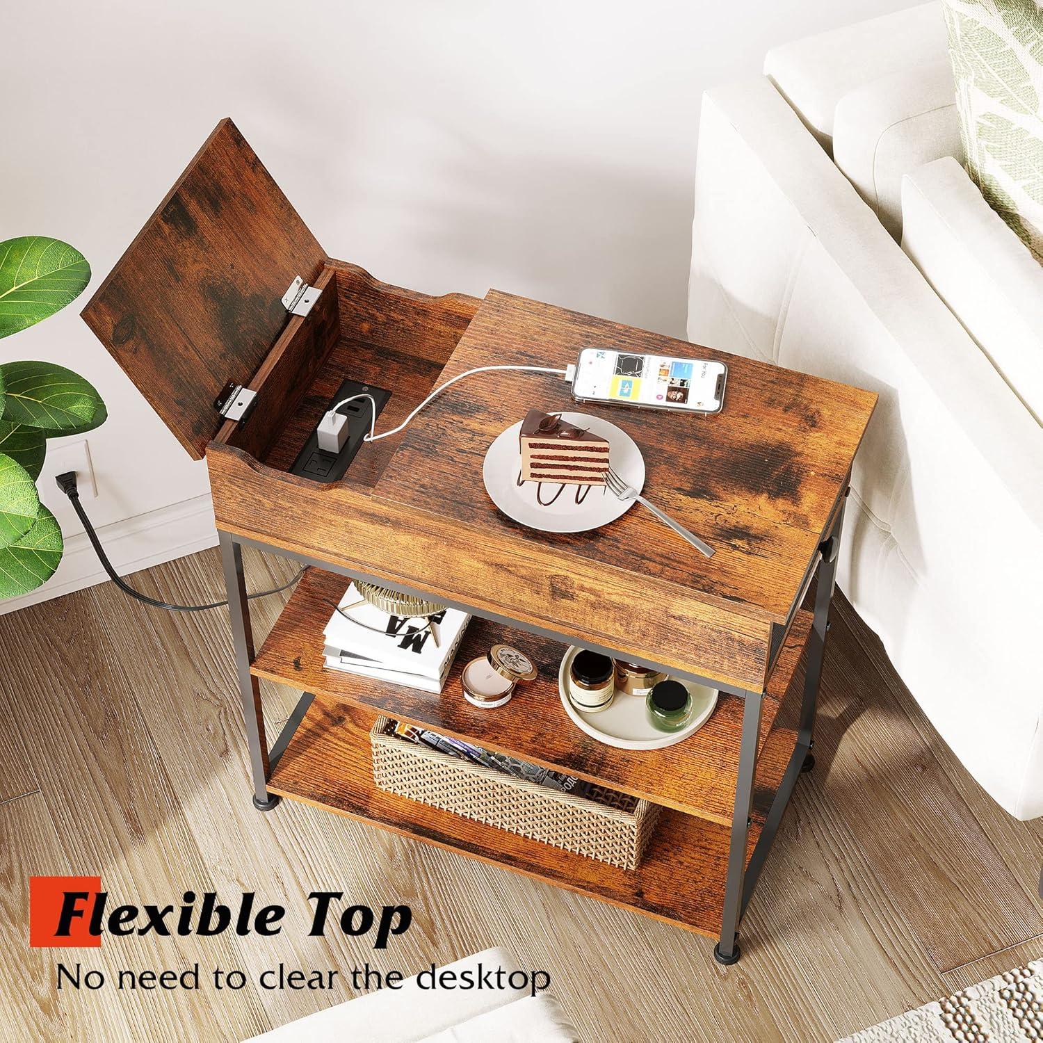 imageWLIVE Dresser and End Table Set Rustic Brown