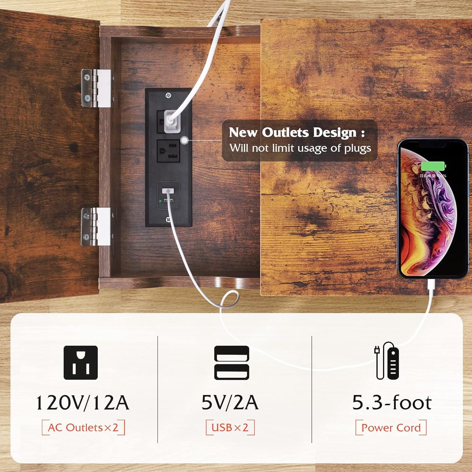 imageWLIVE Dresser and End Table Set Rustic Brown