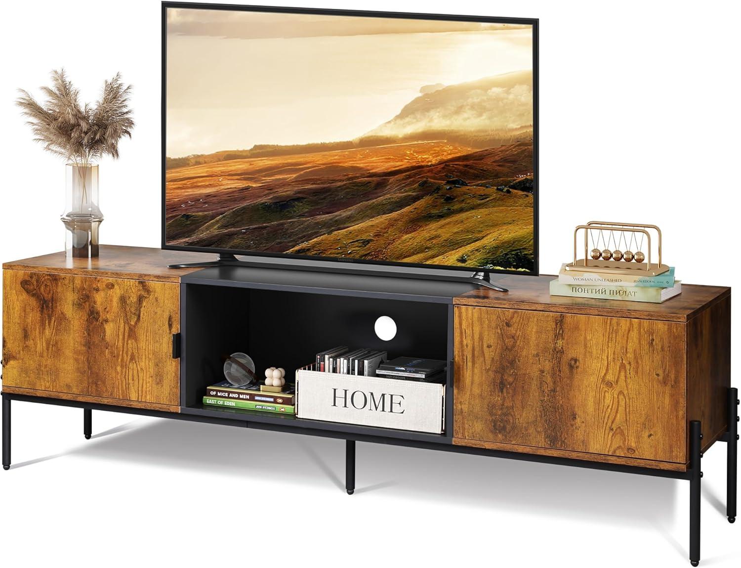 imageWLIVE Wood Lift Top Coffee Table with Hidden Compartment with Modern TV Stand for 65 Inch TV
