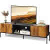 imageWLIVE C Shaped End Table with Modern TV Stand for 65 Inch TV