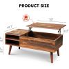 imageWLIVE Coffee Table and End Table Set Retro Brown Rustic Brown
