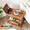 imageWLIVE Coffee Table and End Table Set Retro Brown Rustic Brown