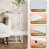 imageWLIVE Side Table C Shaped End Table for Couch Sofa and Bed Large Desktop C Table for Living Room Bedroom Bedside Creamy GreigeWhite