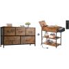imageWLIVE Dresser and End Table Set Rustic Brown