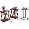imageWLIVE End Tables Living Room Set of 2 C Shaped End Table