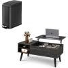 imageWLIVE Wood Lift Top Coffee TableTrash Can