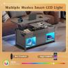 imageWLIVE 40 Lift Top Coffee Table 4 in 1 Coffee Tables with Storage 2 Fabric Drawers LED Light and USB Modern Coffee Table with Hidden Compartment for Living Room Dining Room BlackGrey