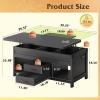 imageWLIVE 40 Lift Top Coffee Table 4 in 1 Coffee Tables with Storage 2 Fabric Drawers LED Light and USB Modern Coffee Table with Hidden Compartment for Living Room Dining Room BlackBlack