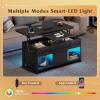imageWLIVE 40 Lift Top Coffee Table 4 in 1 Coffee Tables with Storage 2 Fabric Drawers LED Light and USB Modern Coffee Table with Hidden Compartment for Living Room Dining Room BlackBlack