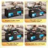 imageWLIVE 40 Lift Top Coffee Table 4 in 1 Coffee Tables with Storage 2 Fabric Drawers LED Light and USB Modern Coffee Table with Hidden Compartment for Living Room Dining Room BlackBlack