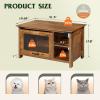 imageWLIVE Cat Litter Box Enclosure Hidden Litter Box Furniture with Cat Teaser Fit Most of Litter Box Farmhouse Indoor Pet House Coffee Table End Table for Living Room WhiteRustic Brown