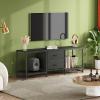 imageWLIVE TV Stand Dresser with 2 Drawers Entertainment Center for 50 Inch TV with Open Storage Shelves Industrial Media Console for Bedroom Living Room BlackBlack