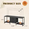 imageWLIVE TV Stand Dresser with 2 Drawers Entertainment Center for 50 Inch TV with Open Storage Shelves Industrial Media Console for Bedroom Living Room BlackBlack