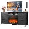 imageWLIVE TV Stand for 65 70 75 inch TV Modern Farmhouse Entertainment Center with Builtin Power Outlet TV Console with Storage Cabinets amp Drawers for Living Room BlackBlack