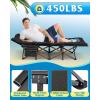 imageWLIVE 1200D Double Layer Oxford Camping Cots for Adults Folding Cots for Sleeping with Mattress Outdoor Folding Bed with Carry Bag Portable Camping Bed for Sleeping Resting Camping BlackBlack