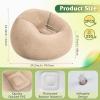 imageWLIVE 2 Pcs Bean Bag Chair Inflatable Comfy Chair for Adults Kids Suit for Dorm Gaming Room BlackBeige