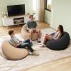 imageWLIVE 2 Pcs Bean Bag Chair Inflatable Comfy Chair for Adults Kids Suit for Dorm Gaming Room BlackBeige Black