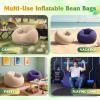 imageWLIVE 2 Pcs Bean Bag Chair Inflatable Comfy Chair for Adults Kids Suit for Dorm Gaming Room BlackBeige Purple