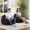 imageWLIVE 2 Pcs Bean Bag Chair Inflatable Comfy Chair for Adults Kids Suit for Dorm Gaming Room BlackBlack