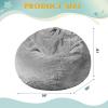 imageWLIVE 2 Pcs Bean Bag Chair Inflatable Comfy Chair for Adults Kids Suit for Dorm Gaming Room BlackGrey