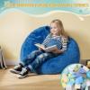 imageWLIVE 2 Pcs Bean Bag Chair Inflatable Comfy Chair for Adults Kids Suit for Dorm Gaming Room BlackNavy Blue