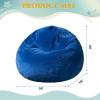 imageWLIVE 2 Pcs Bean Bag Chair Inflatable Comfy Chair for Adults Kids Suit for Dorm Gaming Room BlackNavy Blue