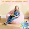 imageWLIVE 2 Pcs Bean Bag Chair Inflatable Comfy Chair for Adults Kids Suit for Dorm Gaming Room BlackPink