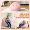 imageWLIVE 2 Pcs Bean Bag Chair Inflatable Comfy Chair for Adults Kids Suit for Dorm Gaming Room BlackPink