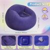 imageWLIVE 2 Pcs Bean Bag Chair Inflatable Comfy Chair for Adults Kids Suit for Dorm Gaming Room BlackPurple