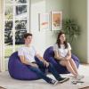 imageWLIVE 2 Pcs Bean Bag Chair Inflatable Comfy Chair for Adults Kids Suit for Dorm Gaming Room BlackPurple
