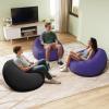 imageWLIVE 2 Pcs Bean Bag Chair Inflatable Comfy Chair for Adults Kids Suit for Dorm Gaming Room BlackPurpleblack