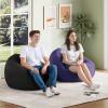 imageWLIVE 2 Pcs Bean Bag Chair Inflatable Comfy Chair for Adults Kids Suit for Dorm Gaming Room BlackPurpleblack
