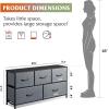 imageWLIVE 2Drawer Nightstand with 2 and 5Drawer Dresser Set Fabric Storage Tower for Bedroom Hallway Nursery Closets Tall Chest Organizer Unit with Textured Print Fabric Bins Steel Frame