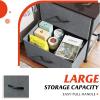 imageWLIVE 2Drawer Nightstand with 2 and 5Drawer Dresser Set Fabric Storage Tower for Bedroom Hallway Nursery Closets Tall Chest Organizer Unit with Textured Print Fabric Bins Steel Frame