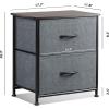 imageWLIVE 2Drawer Nightstand with 2 and 5Drawer Dresser Set Fabric Storage Tower for Bedroom Hallway Nursery Closets Tall Chest Organizer Unit with Textured Print Fabric Bins Steel Frame