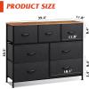 imageWLIVE 3 Drawer and 7 Drawer Dresser Set Dresser for Bedroom Closet Hallway Storage Organizer Unit Dressers amp Chests of Drawers with Fabric Bins Charcoal Black
