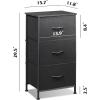 imageWLIVE 3 Drawer and 9 Drawer Dresser Set Dresser for Bedroom Closet Hallway Storage Organizer Unit Dressers amp Chests of Drawers with Fabric Bins Charcoal Black