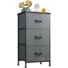 imageWLIVE 3 Drawer and 9 Drawer Dresser Set Dresser for Bedroom Closet Hallway Storage Organizer Unit Dressers amp Chests of Drawers with Fabric Bins Dark Grey