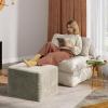 imageWLIVE 35 Boneless Chair for Living Room Bean Bag Chair for Adults with Pillows Comfortable Floor Chair Beige SingleBeige