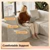 imageWLIVE 35 Boneless Chair for Living Room Bean Bag Chair for Adults with Pillows Comfortable Floor Chair Beige SingleBeige