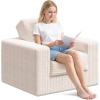 imageWLIVE 35 Boneless Chair for Living Room Bean Bag Chair for Adults with Pillows Comfortable Floor Chair Beige SingleBeige