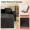 imageWLIVE 35 Boneless Chair for Living Room Bean Bag Chair for Adults with Pillows Comfortable Floor Chair Beige SingleBlack