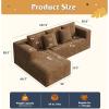 imageWLIVE 35 Boneless Chair for Living Room Bean Bag Chair for Adults with Pillows Comfortable Floor Chair Beige SingleBrown