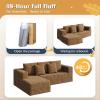 imageWLIVE 35 Boneless Chair for Living Room Bean Bag Chair for Adults with Pillows Comfortable Floor Chair Beige SingleBrown