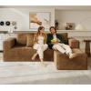 imageWLIVE 35 Boneless Chair for Living Room Bean Bag Chair for Adults with Pillows Comfortable Floor Chair Beige SingleBrown